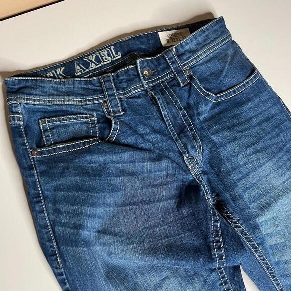 T.K. Axel Brand Jeans Men’s W32 L32 Athletic Fit Stretch Blue Denim - Picture 12 of 13